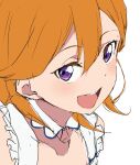  1girl close-up highres love_live! love_live!_superstar!! medium_hair nagi_mkrnpn orange_hair purple_eyes shibuya_kanon sketch smile white_background 