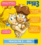  peach_pie_3 princess_daisy princess_peach sakurakasugano super_mario_bros. 