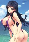  ass cleavage erect_nipples sling_bikini swimsuits umekichi underboob wet 