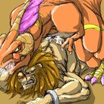  anal anal_penetration biceps big_muscles cum doggy_position doggystyle erection feline from_behind fur gay hauzer interspecies leo_(red_earth) lion male mammal muscles penetration penis red_earth scalie sex unknown_artist 