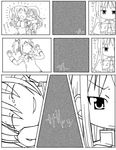  akemi_homura comic greyscale kaname_madoka magical_girl mahou_shoujo_madoka_magica monochrome multiple_girls school_uniform short_twintails tears translated twintails yellow4th 