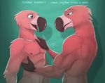  beak feathers flamingo gay male nipples spotty_the_cheetah 