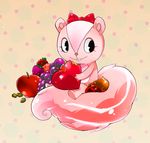  apple bad_id bad_pixiv_id berries buck_teeth food fruit giggles grapes happy_tree_friends mizushirazu no_humans pac-man_eyes pink_hair smile squirrel tail 