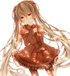  bad_id bad_pixiv_id bow cup frills gothic_lolita hatsune_miku holding lolita_fashion long_hair pantyhose satou_(una-vittima) simple_background solo twintails very_long_hair vocaloid white_background 