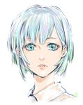  blue_hair copyright_request green_hair iori_tabasa lips looking_at_viewer multicolored_hair parted_lips short_hair solo water_drop wet wet_hair 