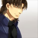  amakura_(am_as) closed_eyes fate/stay_night fate/zero fate_(series) kotomine_kirei male_focus smile solo 