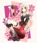  :t bad_id bad_pixiv_id boots braid furukawa_wanosuke ia_(vocaloid) long_hair mushroom pink_hair side_braid single_thighhigh solo thighhighs twin_braids vocaloid 