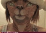  animated animated_gif bodypaint cat christmas feline hat holidays human mammal nightmare_fuel santa_hat unknown_artist what xmas 
