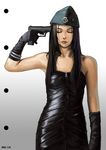  bad_id bad_pixiv_id bare_shoulders black_hair closed_eyes copyright_request dress elbow_gloves garrison_cap gloves gun gun_to_head handgun hat holding holding_gun holding_weapon iron_cross lieqi_hun long_hair pistol solo strapless strapless_dress suicide walther walther_p99 weapon zipper 