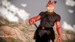 16:9 armor daglassman4797 dragon dragon_(petruz) facial_markings head_markings hi_res horn looking_ahead male markings multicolored_body mythological_creature mythological_scalie mythology red_body red_scales reptile scales scalie solo story story_in_description straps teal_eyes white_body white_scales widescreen