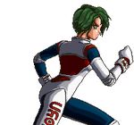  animated animated_gif bodysuit green_eyes green_hair kaoru_yamazaki lowres neo_geo oldschool pixel_art pulstar running short_hair solo transparent_background 