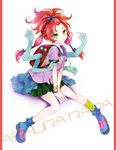  backpack bad_id bad_pixiv_id bag between_legs grin hand_between_legs jewelry konayama_kata legs multiple_arms necklace original platform_footwear randoseru red_hair sandals sitting skirt smile socks solo twintails yellow_eyes 