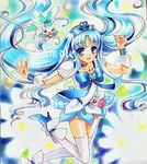  at_classics bad_id bad_pixiv_id blue blue_choker blue_eyes blue_hair blue_skirt choker coffret_(heartcatch_precure!) cure_marine heart heartcatch_precure! kurumi_erika long_hair magical_girl marker_(medium) precure sample skirt solo thighhighs traditional_media white_legwear wrist_cuffs 