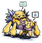  bad_pixiv_id emoticon galvantula gen_5_pokemon joltik lowres no_humans pokemon pokemon_(creature) spoken_sweatdrop stixdude sweatdrop 