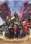  artist_request beam_cannon cannongan cloud cloudy_sky debris dust_cloud gf-tank gundam gundam_g-first gundam_uc_0096:_last_sun machinery mecha mecha_focus mobile_suit motion_blur official_art realistic robot science_fiction sky spacecraft v-fin 