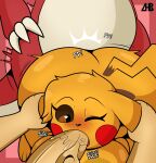 2024 absurd_res ambiguous_penetration anthro areola big_breasts big_butt biped bodily_fluids breasts brown_eyes butt charmeleon cheek_spots claws ear_grab english_text exclamation_point eyebrows eyelashes fellatio female finger_claws fingers from_behind_position fur generation_1_pokemon genitals group group_sex hair hand_on_hip hi_res human luanctoons male mammal nintendo one_eye_closed open_mouth oral paws penetration penile penis pikachu pokemon pokemon_(species) pupils red_body red_cheeks saliva saliva_on_penis sex sound_effects standing tail text threesome trio vein veiny_penis white_text yellow_body yellow_fur yellow_tail