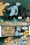 2024 5_panel_comic absurd_res ambiguous_gender black_eyes black_nose black_text blue_body branch brown_body brown_fur brown_hair chest_gem claws clenched_teeth clothing comic dialogue digital_media_(artwork) drowzee eevee ellipsis english_text exclamation_point eyes_closed feral fight finger_claws fingers fluffy fluffy_tail forehead_gem fur gameplay_mechanics gem generation_1_pokemon generation_2_pokemon group hair hat headgear headwear hi_res humanoid inner_monologue looking_at_another machop male_(lore) motion_lines neck_tuft nintendo open_mouth open_smile outside page_number paws plant pointy_speech_bubble pokemon pokemon_(species) pokemon_mystery_dungeon quadruped question question_mark red_tail rock sand sharp_teeth shrub sitting smile sneasel sound_effects speech_bubble spike_chunsoft standing tail talking_to_another teeth text text_box thinking toe_claws tongue toony tree tuft virmir virmir_(character) walking wearing_hat white_sclera white_text yellow_gem