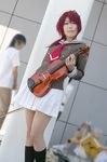  ayumi_(cosplayer) cosplay hino_kahoko instrument kiniro_no_corda lowres photo school_uniform serafuku violin 