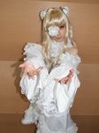  blonde_hair cosplay dress eyepatch flower frills houtou_singi_(model) kirakishou photo rozen_maiden ruffles 