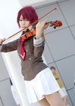  ayumi ayumi_(cosplayer) cosplay hino_kahoko instrument kiniro_no_corda lowres photo school_uniform serafuku violin 