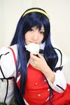  blue_hair cosplay hairband highres himemiya_chikane kannazuki_no_miko photo saya saya_(cosplayer) school_uniform serafuku 