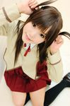  cosplay kipi-san photo school_rumble school_uniform solo tsukamoto_tenma two_side_up 