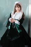  cosplay head_scarf heterochromia photo rozen_maiden suiseiseki velvet_dress yuuna 