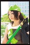  cosplay head_scarf highres maeda_matsu naginata photo polearm sengoku_basara tumiki weapon 