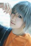  akira akira_(togainu_no_chi) cosplay dog_tags highres photo saya saya_(cosplayer) silver_hair togainu_no_chi 