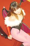  1girl bat_print bat_wings capcom cosplay lowres mizuhara_arisa morrigan_aensland morrigan_aensland_(cosplay) pantyhose patterned_legwear photo print_legwear vampire_(game) wings 