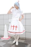  apron blue_hair cosplay kouno_tooru kouzuki_suzuka nurse nurse_uniform photo princess_princess 