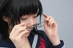  awatsuki_anzu cosplay glasses ichigo_100 ichigo_100_percent photo school_uniform serafuku toujou_aya 