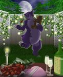  chocolate dancing flower fur mammal maz plushie purple_fur romantic rose teddy_bear tsukikitsunetanuki 