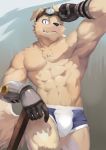  2019 abs absurd_res anthro biceps canid canine canis clothing digital_media_(artwork) dog fur hi_res male mammal muscular muscular_male pecs solo t.y.stars underwear 