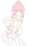  &gt;:( 1girl absurdres ahoge alternate_costume arabian_clothes armpit_crease bare_shoulders blue_archive blue_eyes blush bra breasts closed_mouth commentary_request crossed_bangs dancer detached_sleeves dot_nose frown hair_between_eyes halo hand_on_own_hip harem_outfit heterochromia highleg highres hoshino_(blue_archive) korean_commentary legs_apart loincloth looking_at_viewer low_twintails medium_hair mouth_veil navel navel_piercing orange_eyes panties piercing pink_hair pink_halo s10021 see-through see-through_bra see-through_veil simple_background small_breasts solo standing thighhighs twintails underwear v-shaped_eyebrows veil white_background white_bra white_thighhighs 