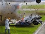  artist car crash creating_art formula_1 grass human mammal martin_missfeldt not_furry speed_paint 