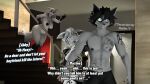 16:9 2024 3d_(artwork) 4k abby_(domibun) absurd_res angry anthro arm_tattoo big_breasts black_body black_fur black_hair black_nipples blue_eyes breasts calling_out canid canine canis chest_tattoo clothed clothing covering covering_eyes covering_face daughter_(lore) dialogue digital_media_(artwork) domibun english_text female fox fur gesture grey_body grey_fur group hair happy hi_res kole_(domibun) male mammal maxine_(domibun) mother_(lore) mother_and_child_(lore) mother_and_daughter_(lore) multicolored_body multicolored_fur nipples nude nude_anthro nude_female one_eye_obstructed parent_(lore) parent_and_child_(lore) parent_and_daughter_(lore) romantic romantic_couple shoulder_tattoo source_filmmaker_(artwork) tail tattoo text topless topless_anthro topless_male trio two_tone_body two_tone_fur waving white_body white_fur white_hair widescreen wolf