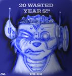  angry blue_theme chip_n'death chipndeath cyborg eddie eddie_(chip_n'death) iron_maiden male mammal rat rodent simple_background solo somewhere_in_time wasted_years 