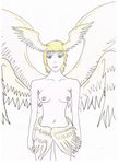  anthro breasts female looking_at_viewer nipples nude unknown_artist wings 
