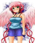  1girl doriruneko green_eyes ikaros pink_hair sanada_mike solo sora_no_otoshimono wings 