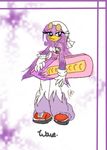  baggy_clothes bandanna beak bird blue_eyes clothed clothing extreme_gear eyewear female gloves hair kristale long_hair midriff multicolored_clothing pants plain_background purple purple_body sega solo sonic_(series) sonic_riders sunglasses swallow_(bird) wave_the_swallow white_background 