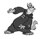  barefoot black_and_white canine greyscale hoodie male mammal monochrome nickwolf overweight sketch solo tail wolf 