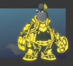  canine chubby male mammal neon_lights nickwolf simple_background solo tail tron wolf 