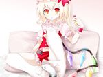  blonde_hair flandre_scarlet red_eyes touhou usotsukiya vampire wings 