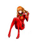  adjusting_hair bangs blue_eyes bodysuit breasts closed_mouth full_body gloves hair_between_eyes hand_in_hair hand_up head_tilt highres jittsu knees_together_feet_apart knees_up light_smile long_hair looking_at_viewer medium_breasts neon_genesis_evangelion number orange_hair pilot_suit plugsuit red_bodysuit simple_background sitting sketch smile solo souryuu_asuka_langley turtleneck white_background 