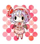  bad_id bad_pixiv_id bat_wings blue_hair chibi clariate hat lowres remilia_scarlet smile solid_circle_eyes solo touhou wings 
