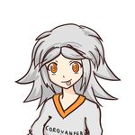  corovaneer gray_hair grey_hair lowres mad mascot nowai-tan orange_eyes 