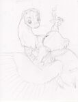 2024 anthro avian barn_owl beak bird button-down_shirt candle candle_holder claws clothed clothing collared_shirt duo ed_mortis feathered_wings feathers finger_claws fur graphite_(artwork) greyscale holding_candle holding_object looking_down_at_another male male/male mammal monochrome mustelid musteline owl pencil_(artwork) simple_background sketch snout stoat topwear traditional_media_(artwork) true_musteline tyto tytonid vest weasel whiskers wings