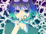  bad_id bad_pixiv_id colorized goggles goggles_on_head gumi mosaic_roll_(vocaloid) onigiri_tabeyou scissors solo vocaloid 