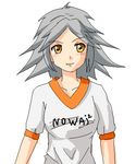  gray_hair grey_hair lowres mascot nowai-tan orange_eyes 